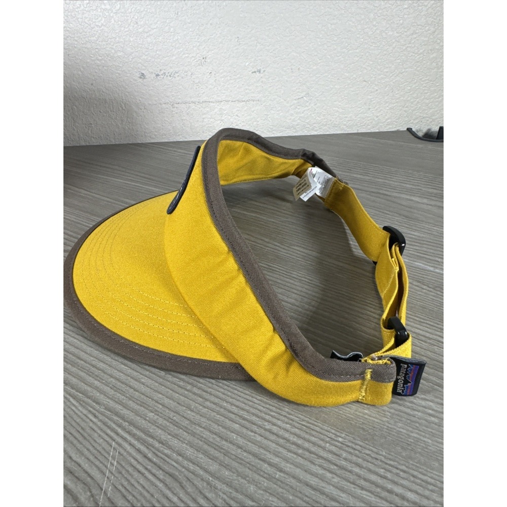 Patagonia Pacific Iron Works Rare Adjustable Visor Yellow Hat Cap - Picture 5 of 7